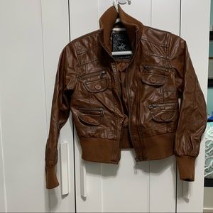 Brown leather jacket (girls)